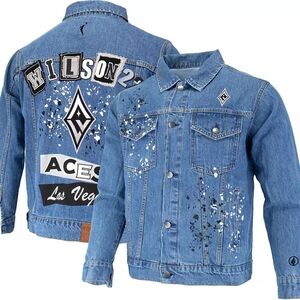Blue Denim Jean Jacket with Embellishments